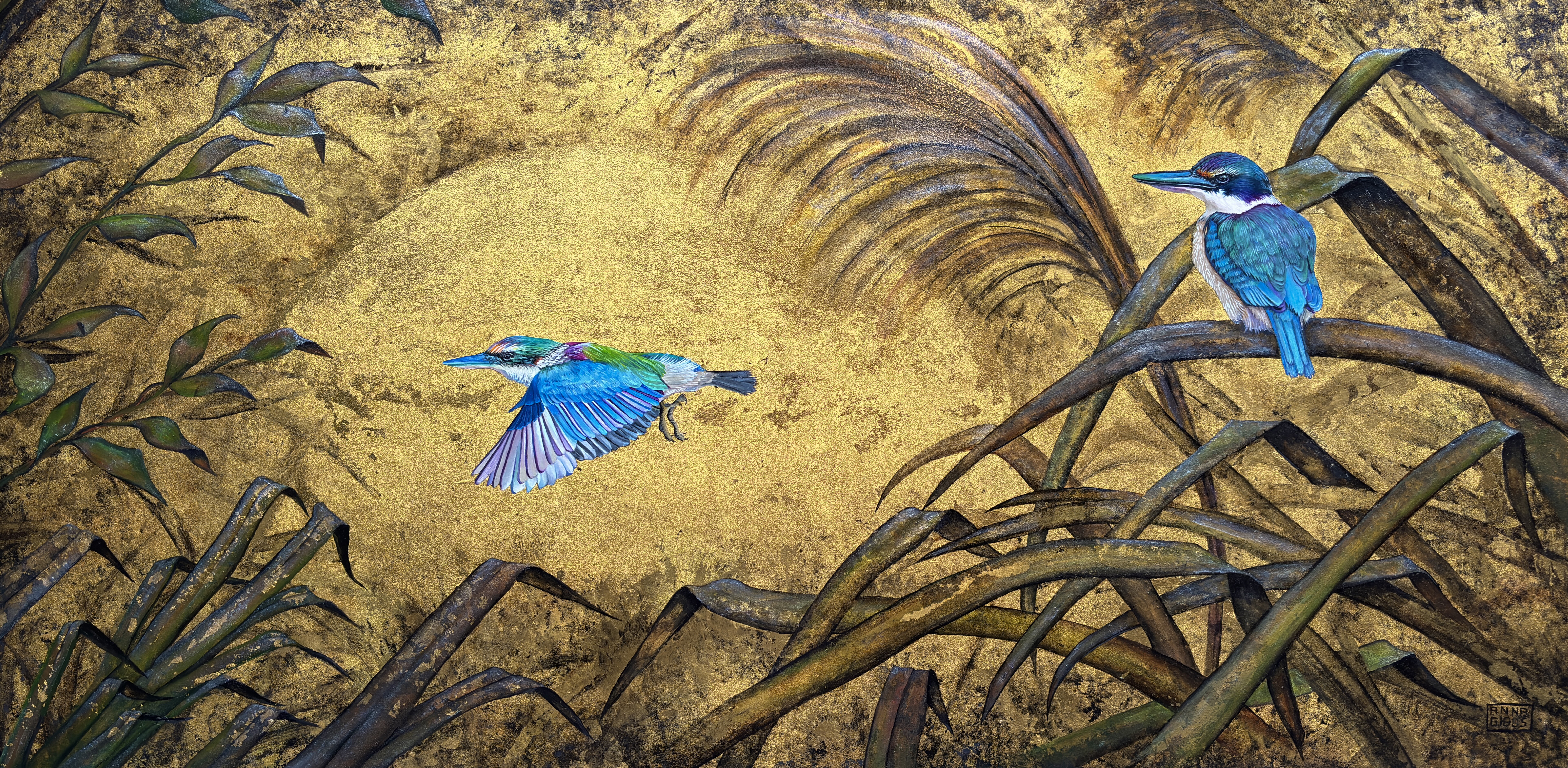 Kōtare in the Reeds (1)
