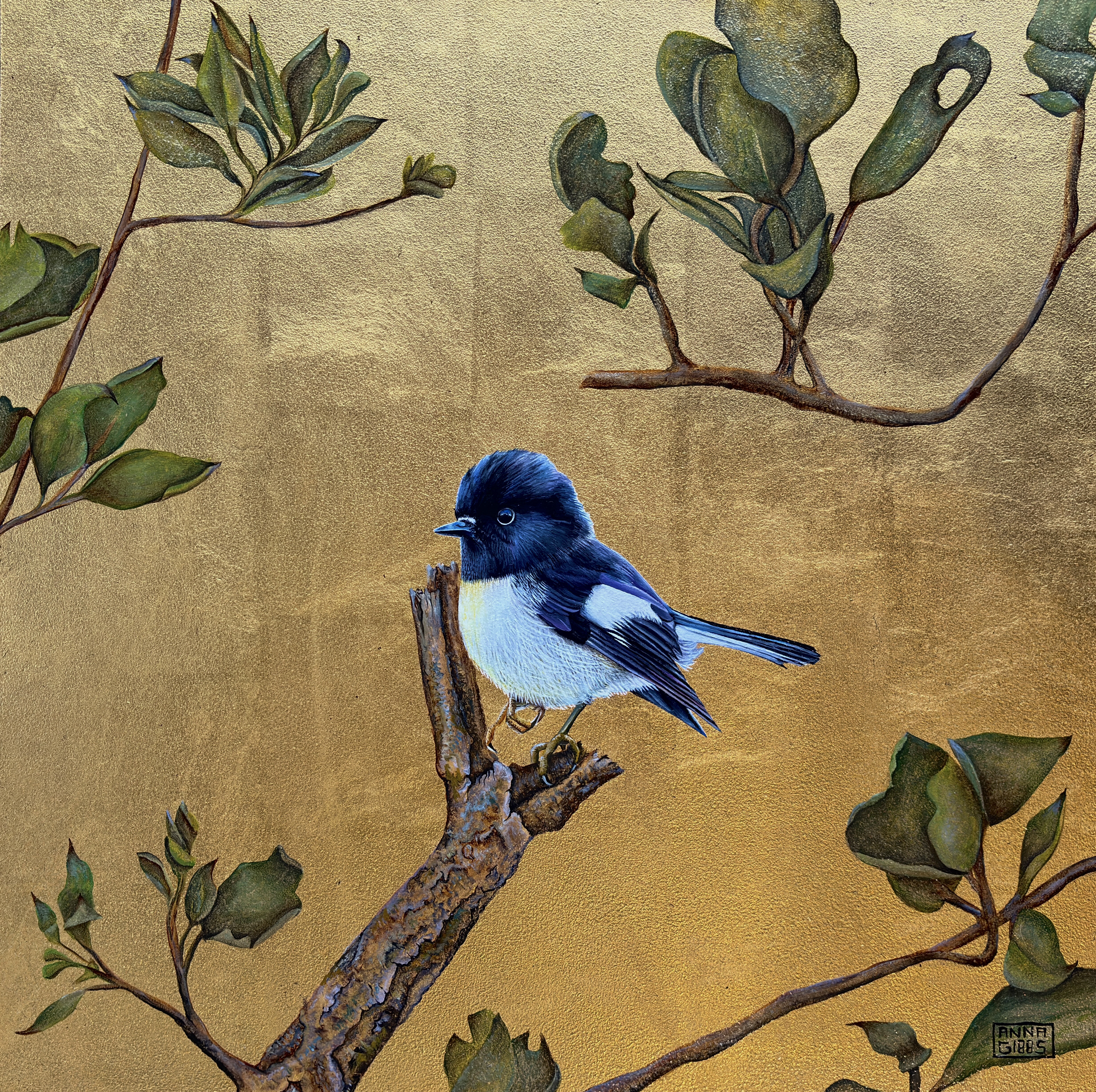 Miromiro Among the Leaves (1)